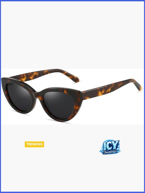 Polarized Retro Cateye Sunglasses with UV400 Protection